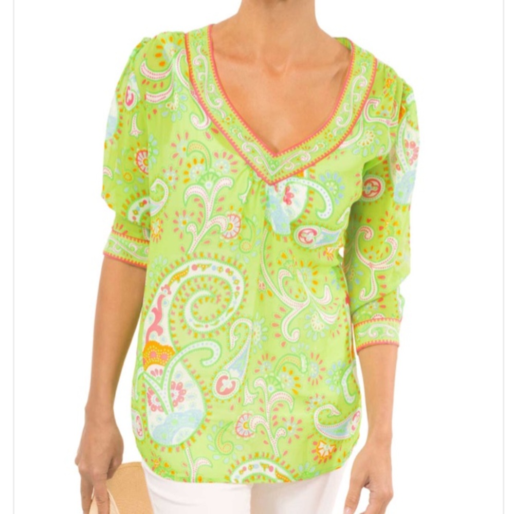 Gretchen Scott paisley top